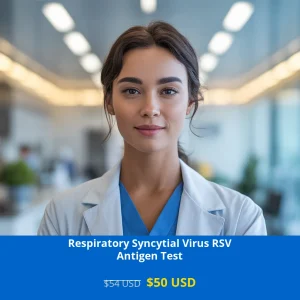 Get same-day RSV Antigen Test results for only $50 in USA. Detect Respiratory Syncytial Virus quickly with our advanced ICT method. Available in New York