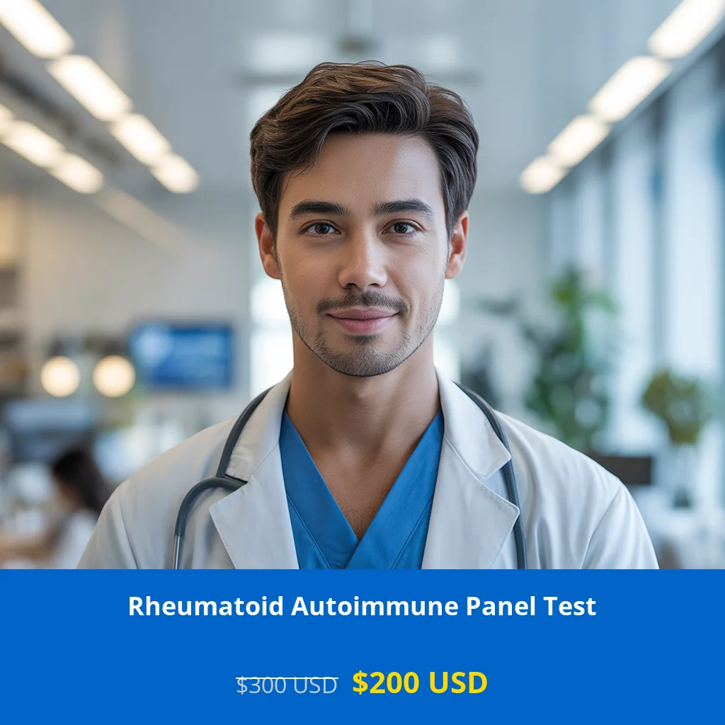 Get comprehensive autoimmune disorder screening with our Rheumatoid Autoimmune Panel Test for only $200 USD. Early detection for rheumatoid arthritis