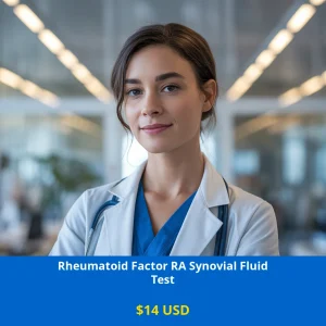 Get accurate Rheumatoid Factor RA Synovial Fluid testing for just $14 in USA. Detect autoimmune arthritis early with reliable results. Available in New York