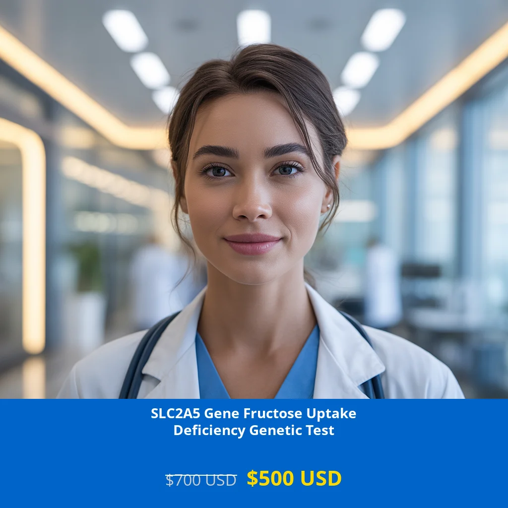 Get comprehensive SLC2A5 Gene Fructose Uptake Deficiency NGS Genetic DNA Test for only $500 USD in USA. Advanced NGS technology detects metabolic disorders affecting fructose absorption. Available in New York