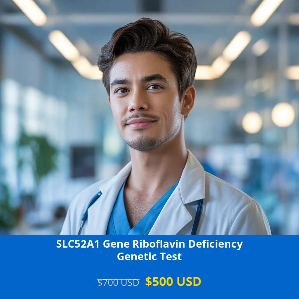 Get comprehensive SLC52A1 Gene Riboflavin Deficiency NGS Genetic DNA Test for only $500 USD. Advanced NGS technology detects mutations causing riboflavin transport disorders. Early diagnosis helps prevent neurological complications. Available in New York