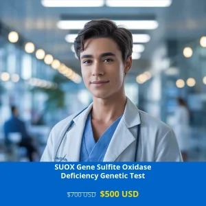 Get comprehensive SUOX Gene Sulfite Oxidase Deficiency NGS Genetic DNA Test for $500 USD in USA. Early detection of rare metabolic disorders through advanced NGS technology. Available in New York