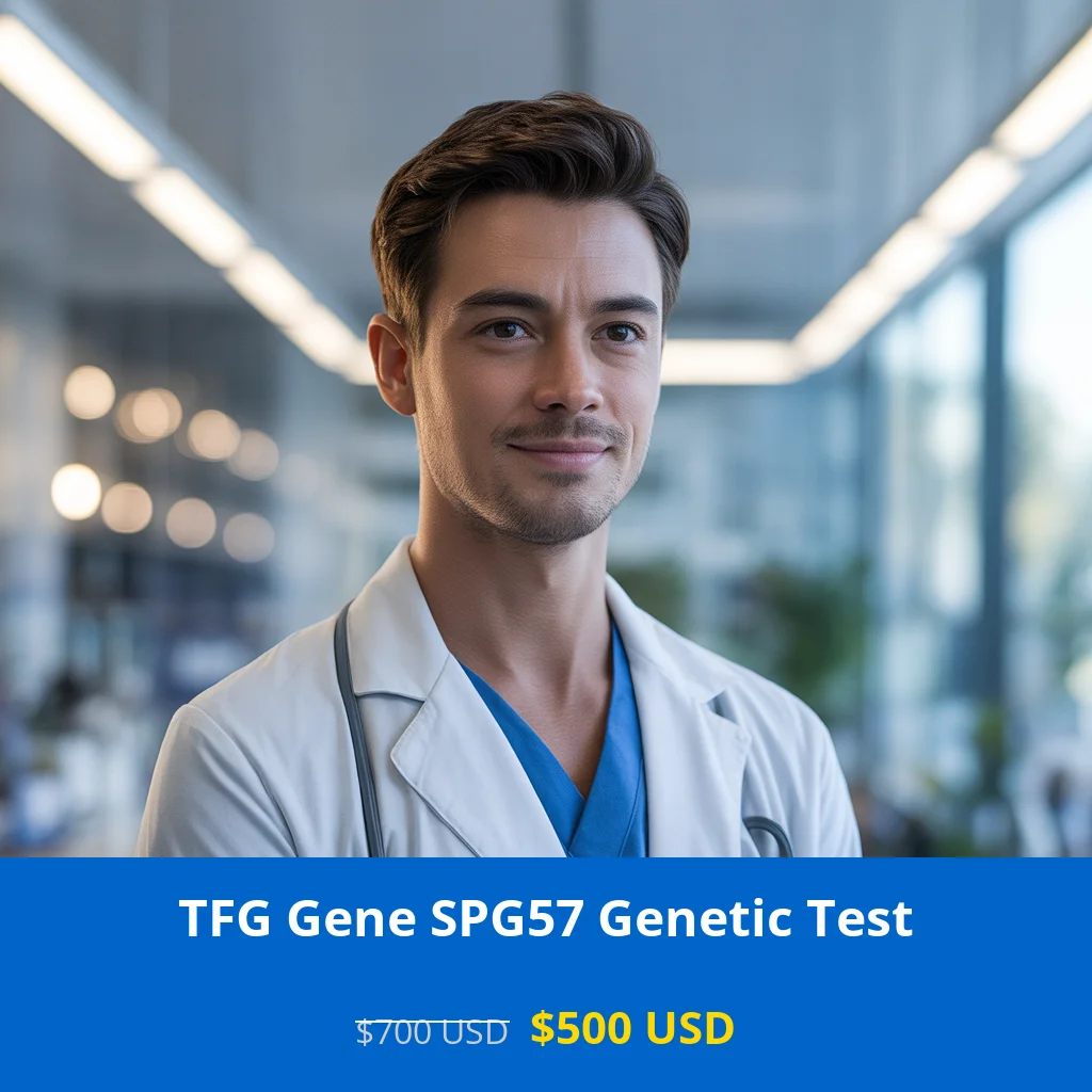 Get comprehensive TFG Gene SPG57 NGS Genetic DNA testing for hereditary spastic paraplegia. Advanced NGS technology detects mutations causing neurological disorders. Book your test today for only $500 USD (regularly $700). Available in New York