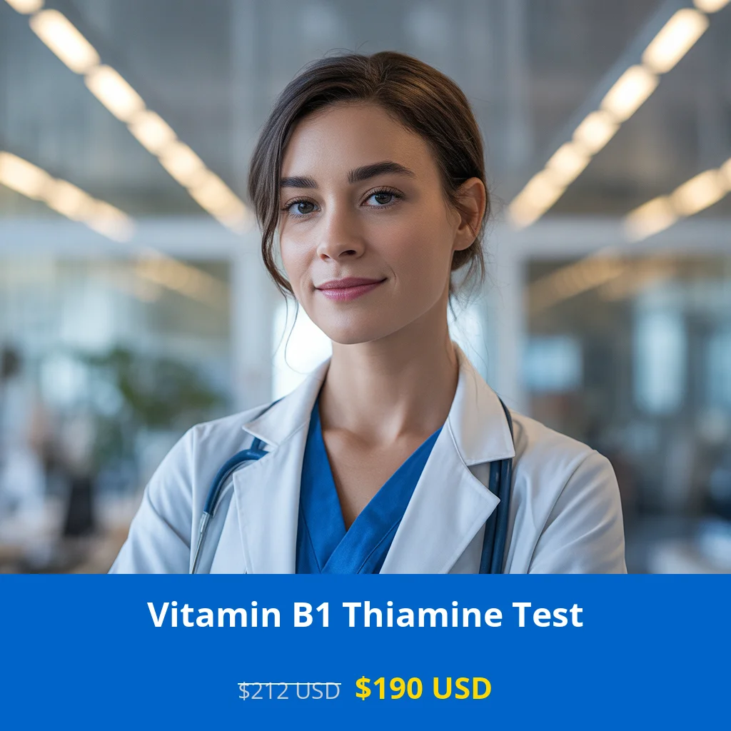 Get comprehensive Vitamin B1 Thiamine testing for only $190 USD in USA. Detect thiamine deficiency early with our advanced LC-MS/MS method. Available in New York