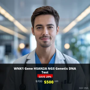 WNK1 Gene HSAN2A NGS Genetic DNA Test - $500 USD | Comprehensive Hereditary Sensory Neuropathy Testing in USA